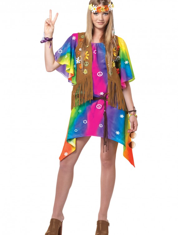 Teen Groovy Girl Hippie Costume buy now