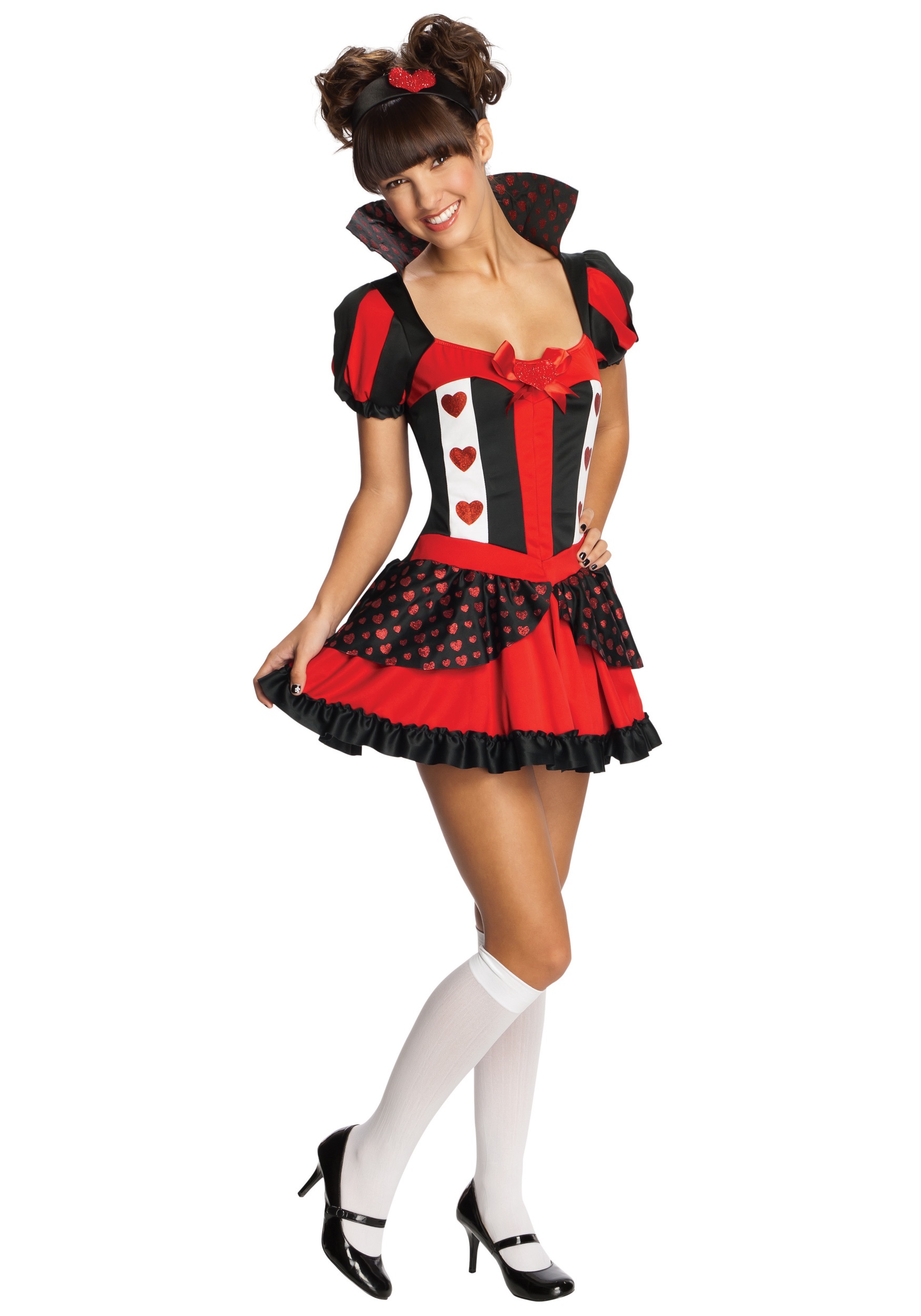 Teen Sassy Queen of Hearts Costume. 