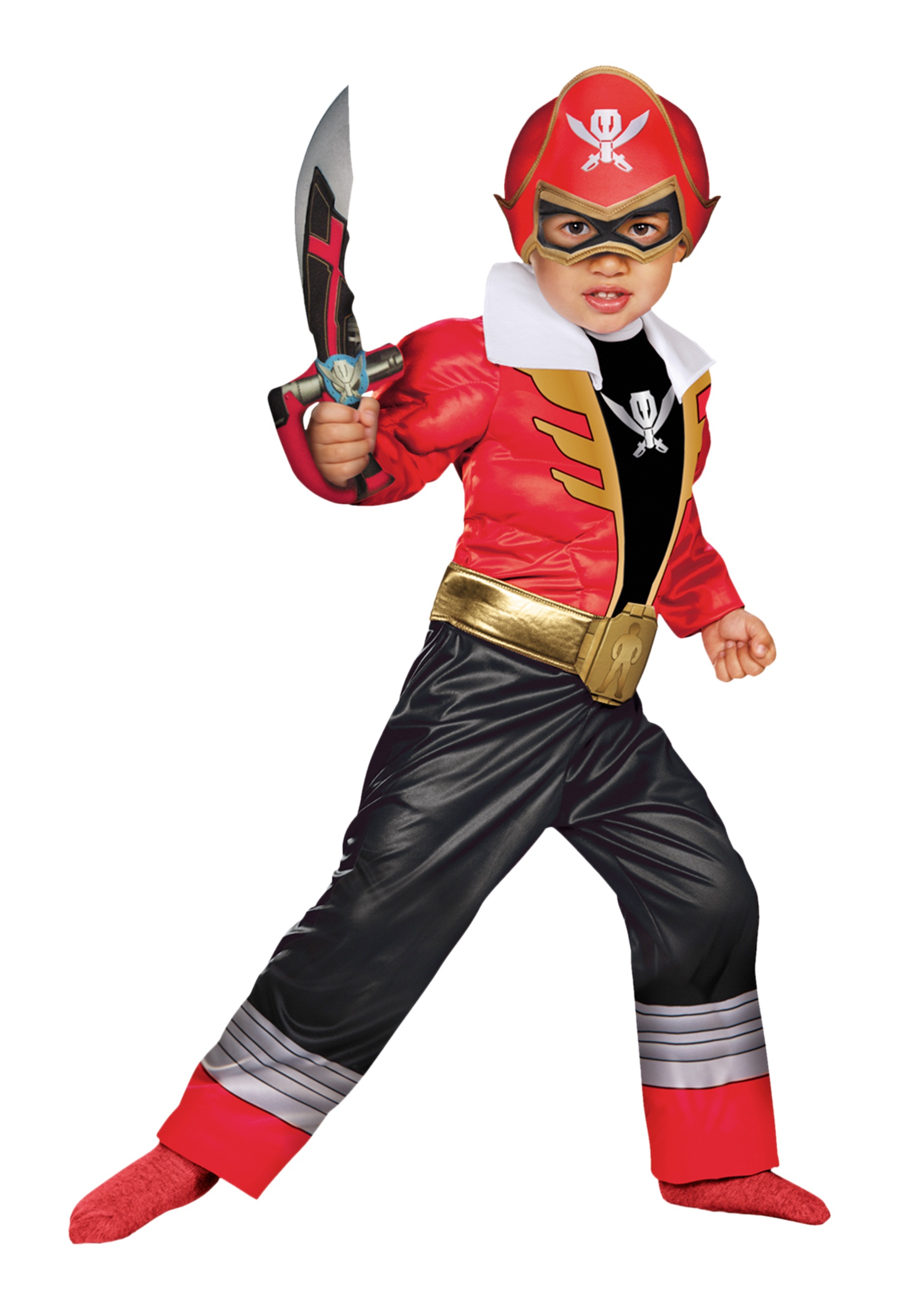 Toddler Super Megaforce Red Power Ranger Muscle Costume buy now