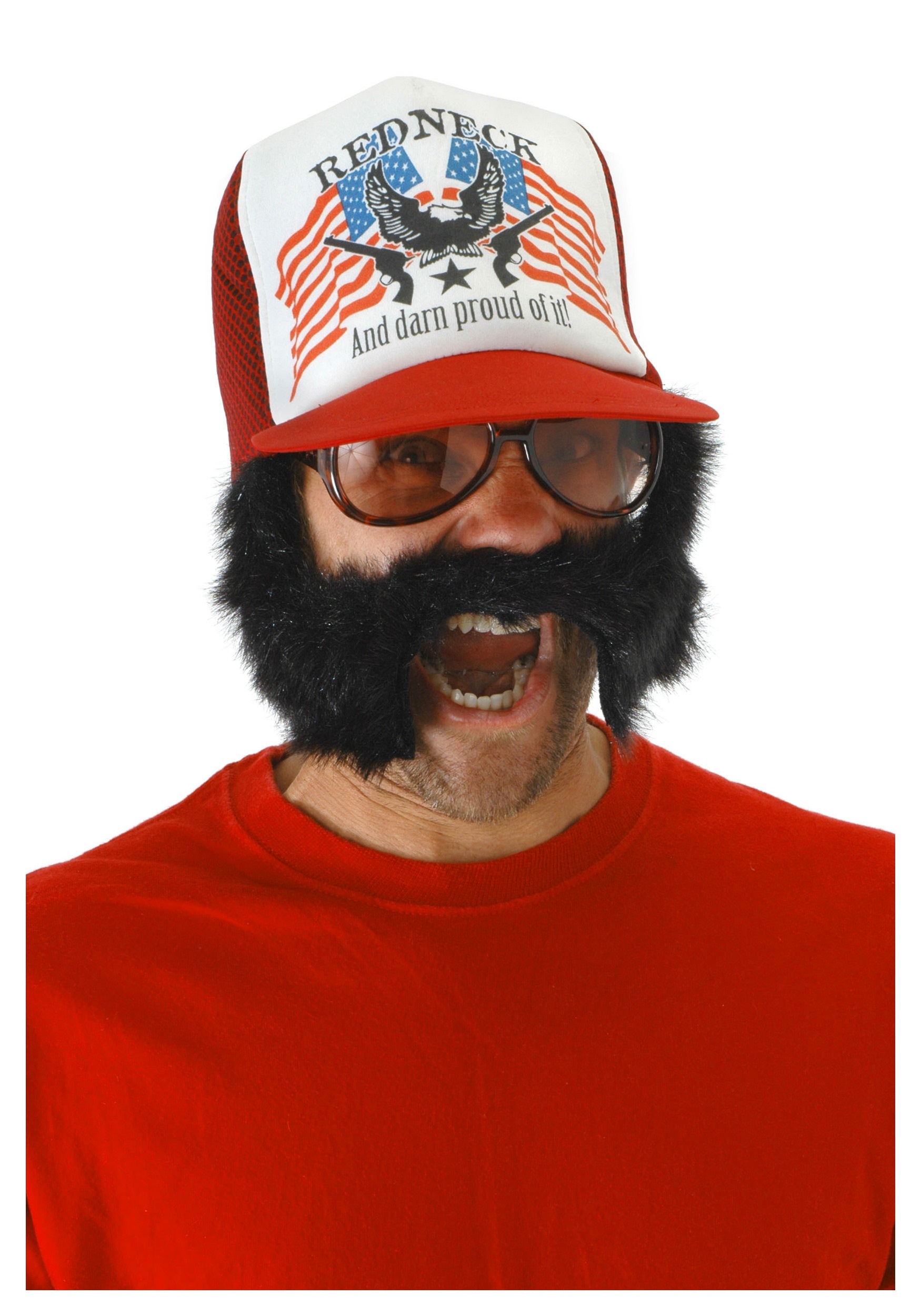 This Trash 'Stache Trucker is a must have for any trailer trash costum...