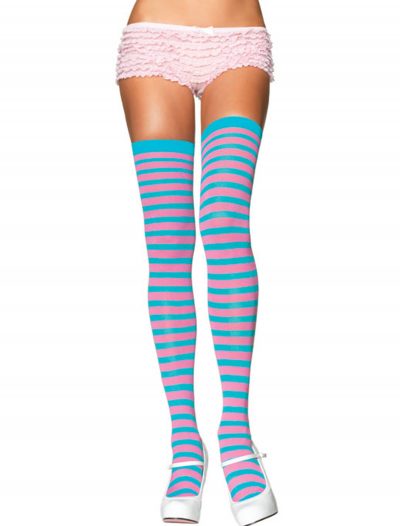 Turquoise / Pink Striped Stockings buy now