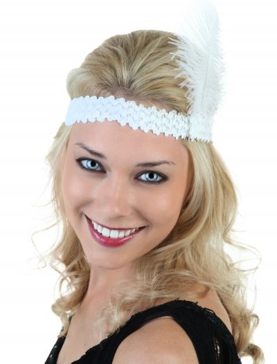 White Flapper Headband buy now