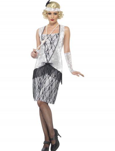 Women's 1920s Silver Flapper Costume buy now