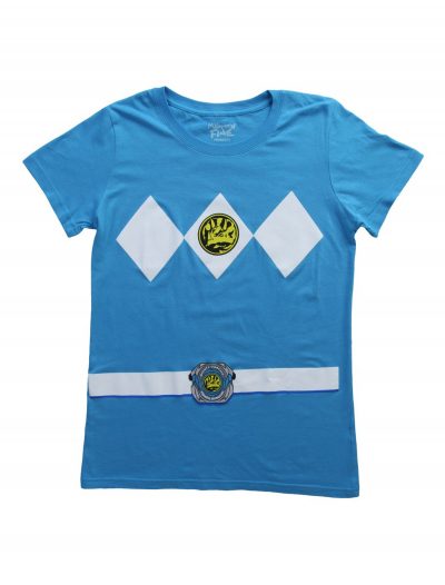 Womens Blue Power Rangers Costume T-Shirt buy now