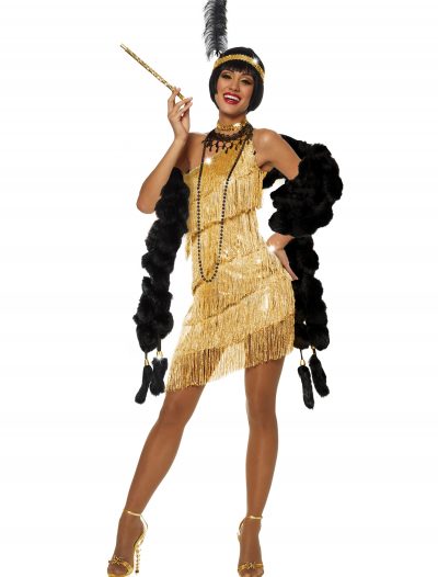 Women's Dazzling Gold Flapper Costume buy now