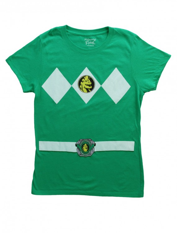 Womens Green Power Ranger Costume T-Shirt buy now