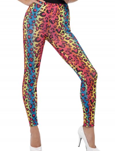 Womens Neon Leopard Print Leggings buy now
