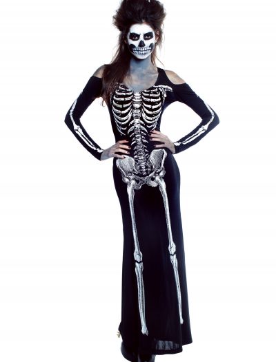 Womens Plus Size Bone Appetit Skeleton Long Dress buy now