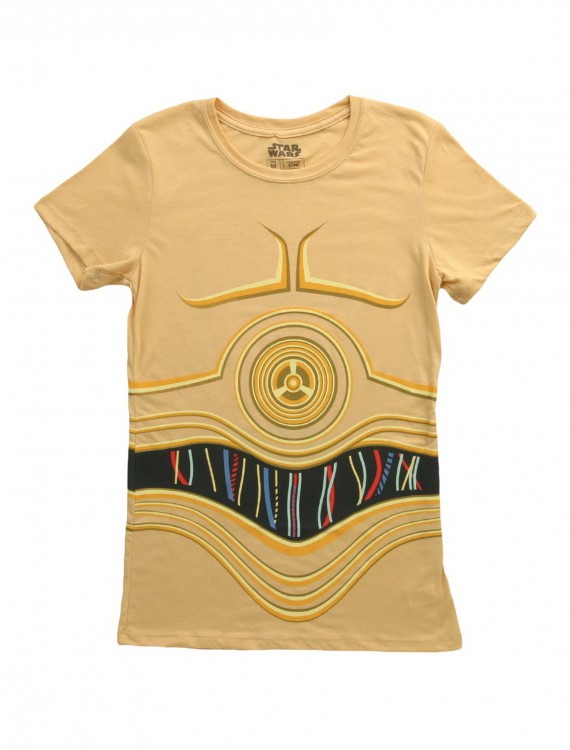 Womens Star Wars C3PO Costume T-Shirt buy now