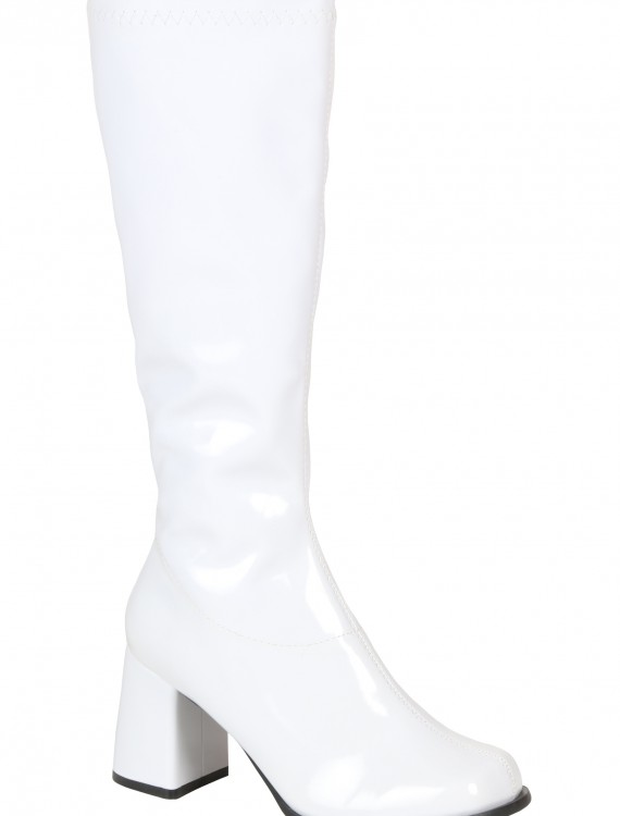 Womens White Costume Boots buy now