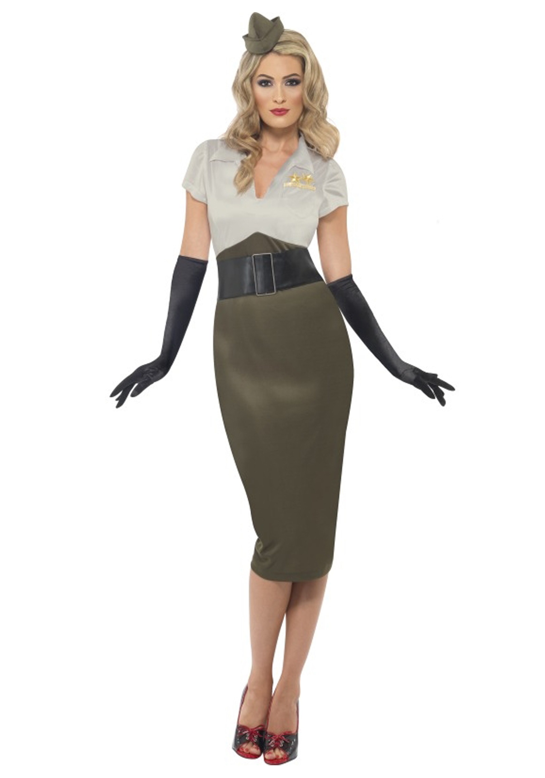 WW2 Army Pin Up Darling Costume - Halloween Costumes.