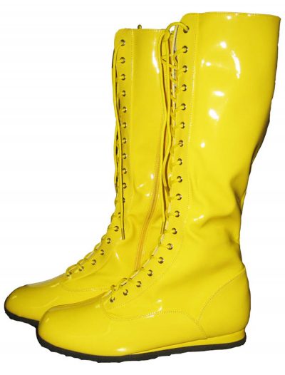 Yellow Wrestling Costume Boots buy now